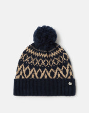 Load image into Gallery viewer, Joules Shetland French Navy Fairisle Hat
