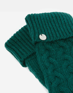 Joules Elena Cable Knit Gloves / Teal
