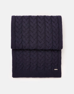 Joules Elena Cable Knit Scarf / French Navy
