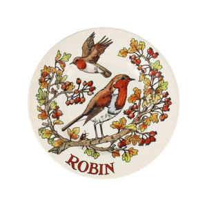 Emma Bridgewater Birds In The Hedgerow Rosehip & Robin 8 1/2 Plate