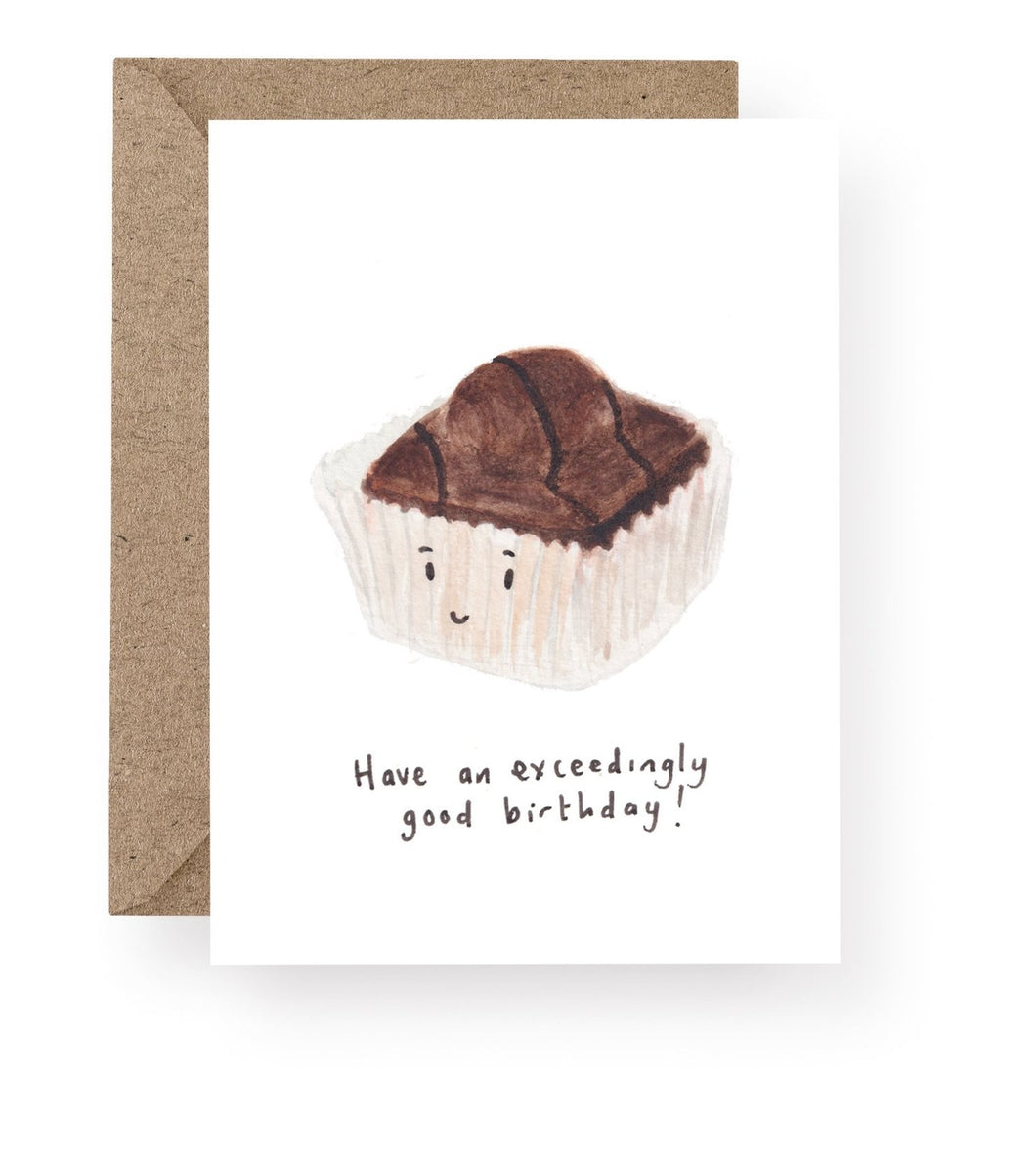 Western Sketch Exceedingly Good Birthday | Choc Cake Birthday Card