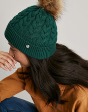 Load image into Gallery viewer, Joules Elena Cable Knit Hat / Teal
