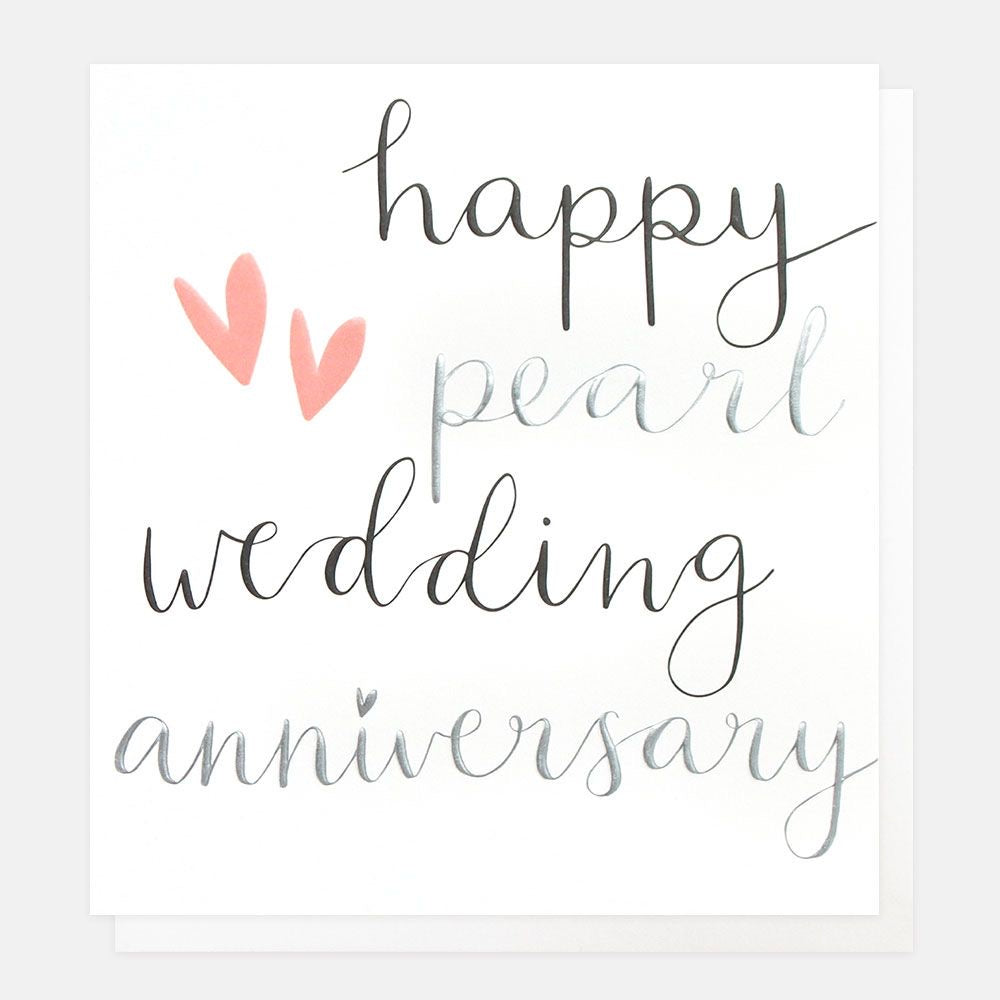 Caroline Gardner Pearl Wedding Anniversary (30th) Card