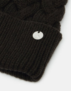 Joules Elena Cable Knit Hat / Black