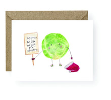 Load image into Gallery viewer, Western Sketch A Sprouts for life not just for Christmas Card
