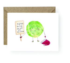 Western Sketch A Sprouts for life not just for Christmas Card